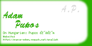 adam pupos business card